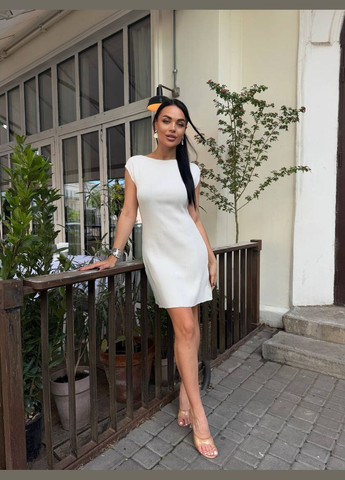 Молочна святковий, кежуал, вечірня елегантна міні сукня Vakko однотонна