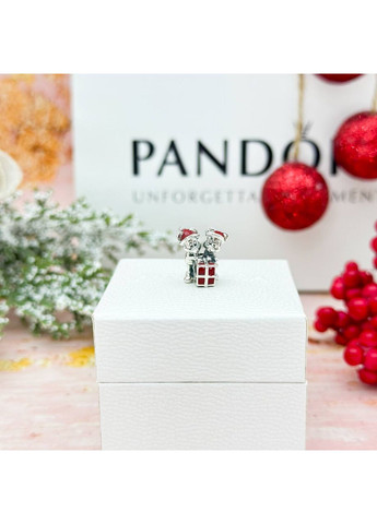 Серебряный шарм Пандора "Микки и Минни Маусы с подарком" 799194C01 Kabluchka (355347885)