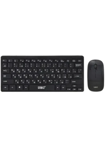 Бездротова клавіатура IOS з мишкою Keyboard Wireless 901. Колір: чорний VA-55 UKC (385383604)