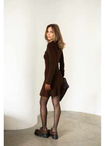 Коричневое повседневный платье женское KaraMix однотонное