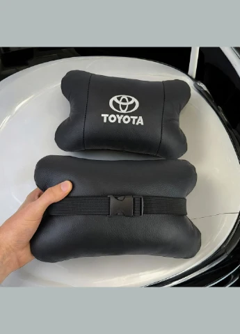 Подушки на подголовник Toyota 2шт, Набор подушек в авто Тойота, Автомобильная ортопедическая подушка Тойота No Brand (385272870)