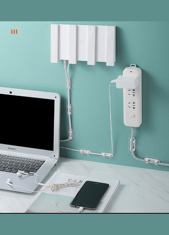 Фиксатор кабеля стяжка для проволоки держатель-клипса 5,6х2 см Белый 15 шт CHOICE (349844106)