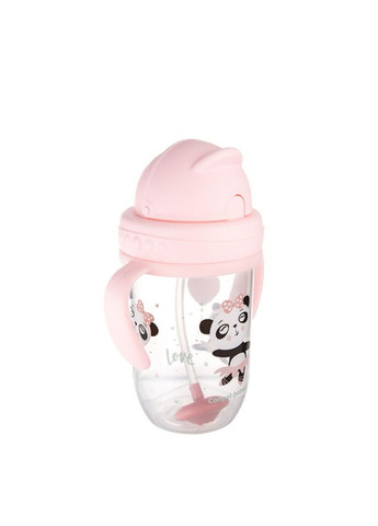 Babies Кружка непроливайка с трубочкой и утяжелителем 270 мл EXOTIC ANIMALS- розовая 56/606_pin CANPOL Canpol Babies (317326239)
