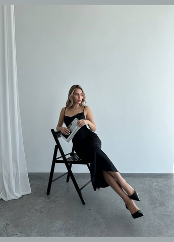 Черное праздничный платье No Brand однотонное