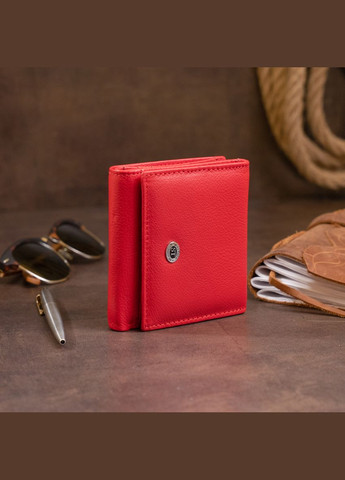 Женский кошелек из натуральной кожи с монетницей 19259 Красный st leather (306881447)