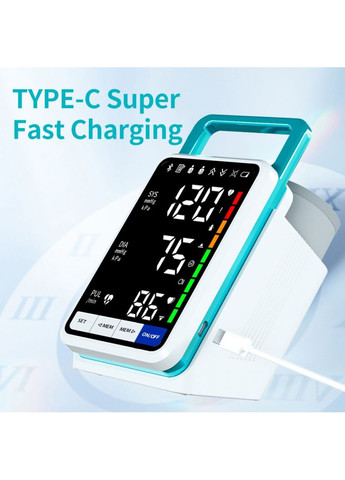 Високоточний тонометр з USB зарядкою портативний вимірювач артеріального тиску (009L) No Brand (360867181)