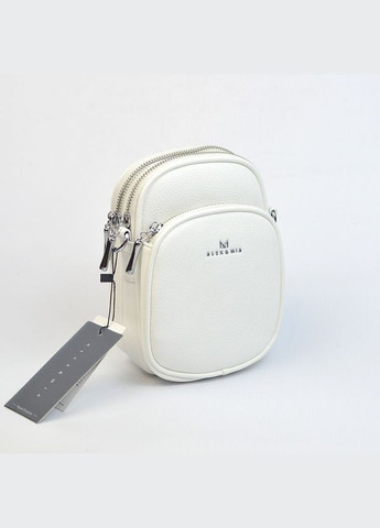 Біла міні сумочка крос боді вертикальна жіноча для телефону Alex&Mia (338182410)