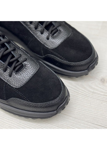 Чорні Осінні кросівки чоловічі комбіновані на шнурівці. колір чорний. 42 розмір Vasha para