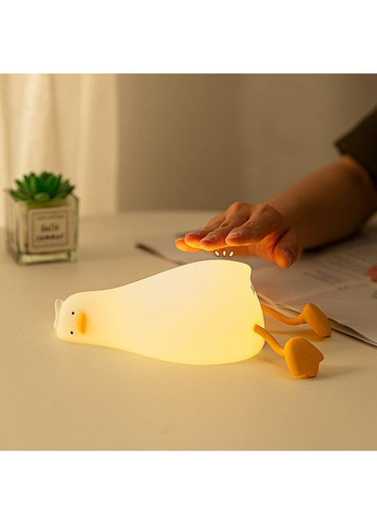 Дитячий силіконовий нічник Ліниве Каченя К-1096 з таймером No Brand (300232549)