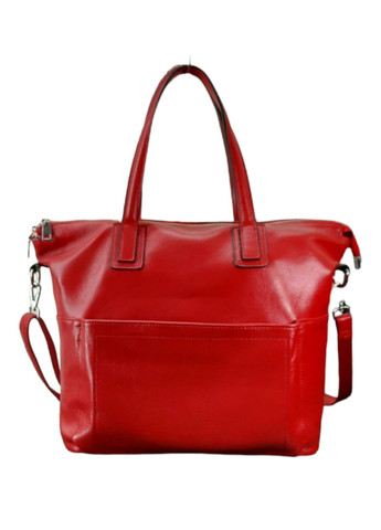 Сумка шкіряна червона 31х28х14 см No Brand (333337807)