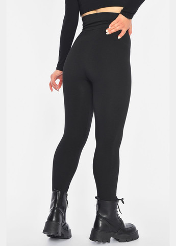 Лосини жіночі на штучному хутрі чорного кольору Let's Shop (303677968)