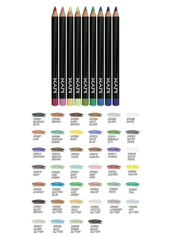Набір олівців для очей Slim Eye Pencil (40 шт) NYX Professional Makeup (279364172)