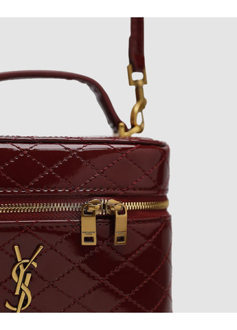 Сумка Saint Laurent Gaby Vanity Lacquered Leather Shoulder Bag Red Ів Сен-Лоран (377508085)