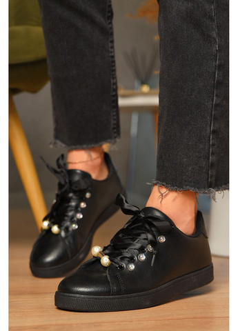 Кроссовки женские черного цвета Let's Shop чёрные лето (363130911)