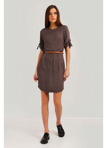 Чорна повсякденний сукня b19-11049-101 а-силует Finn Flare з геометричним візерунком