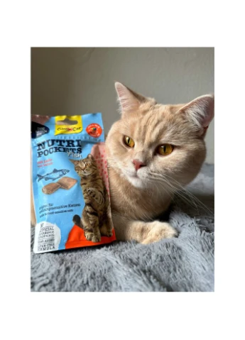 Ласощі Nutri Pockets для котів Рибні Лосось 60г GimCat (376876438)