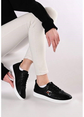 Женские мокасины женские черные Fashion | чёрные прессованная кожа (323161453)