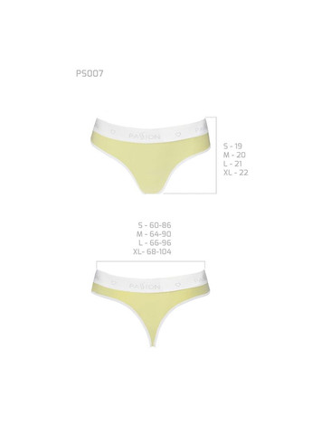 Комбинированный демисезонный спортивные трусики-стринги ps007 panties m, yellow Passion