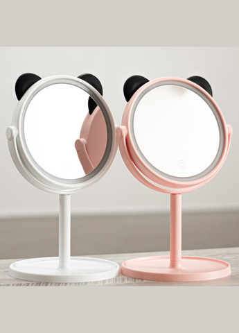 Дзеркало косметичне з LED підсвічуванням на підставці Біле La Rosa (322775476)