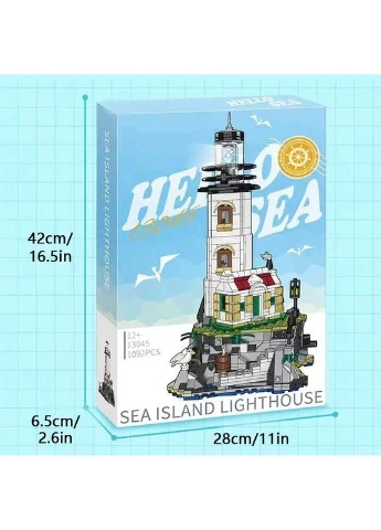 Конструктор Маяк на морському острові моторизований маяк Sea Island lighthouse 13045 No Brand (362452910)