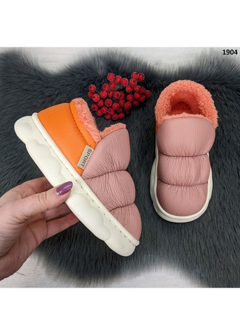 Пудровые тапочки детские теплые Fashion