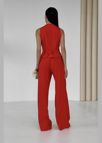 Класичні брюки-палаццо червоного кольору Jadone Fashion (292653102)
