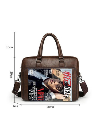 Мужской деловой портфель для документов А4 из экокожи сумка для планшета и ноутбука с плечевым ремнем Jeep (363135699)