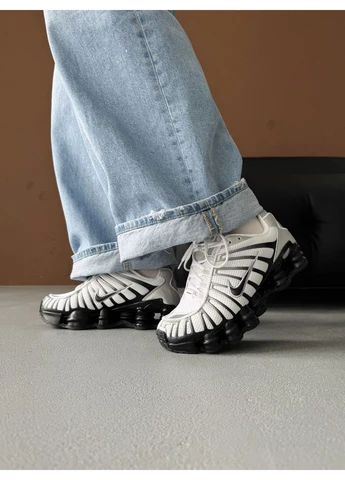Кроссовки женские и мужские Nike Shox TL White Black | Найк Шокс ТЛ черно-белые No Brand чёрно-белые демисезоны (400829333)