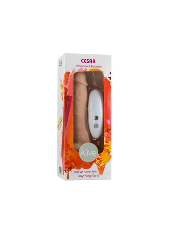 Фалоімітатор Cesar Vibro Plus FutureSkyn з вібрацією і ротацією Alive (316252225)