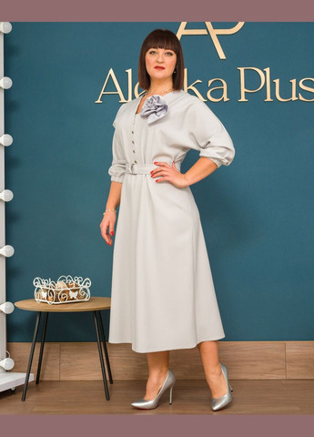 Серое платье 14529-1 Alenka Plus