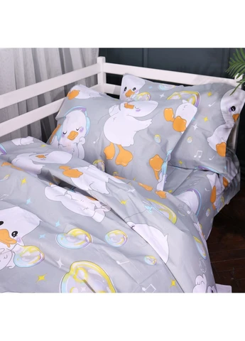 Комплект постельного белья Бязь JUNIOR 17-0896 Baby Ducks Gray Mirson (399960944)
