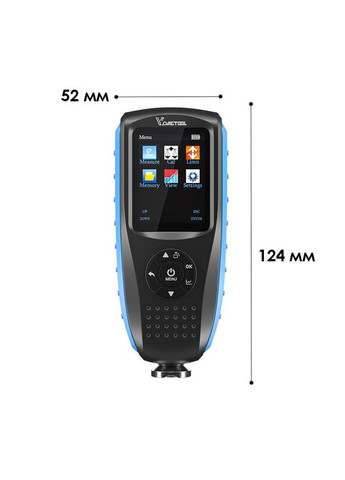 Толщиномер VC-300 цветной экран определяет толщ ЛКП 1500 мкм память замеров распознает тип 3шт VDIAGTOOL (352013183)