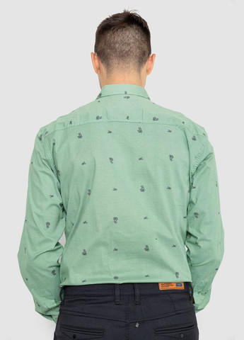 Сорочка чоловіча котонова повсякденна, колір зелений, Ager (315318497)
