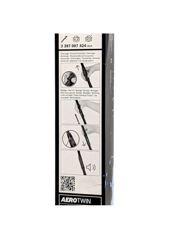 Щітки склоочисника Aerotwin A424S безкаркасна 600/550мм (2 шт) передні зі спойлером Bosch Kangoo (360876064)