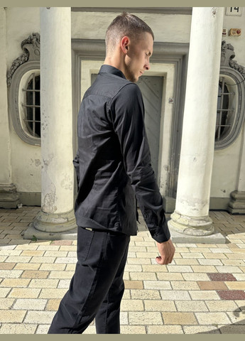 Черная классическая, повседневный, праздничный рубашка Y-TWO