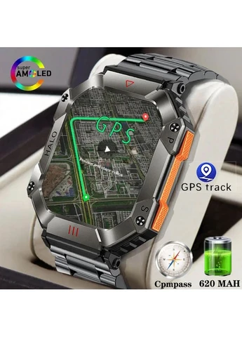 Розумний Смарт Годинник Smart Racer K+ Steel З Компасом Чоловічий Спортивний Наручний Seli UWatch (392708403)