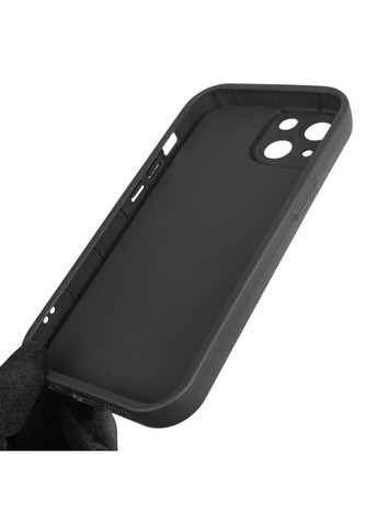 Чехол силиконовый Soft Touch с 3D принтом для iPhone 13 черный (Полная защита камеры) Apple (370671602)