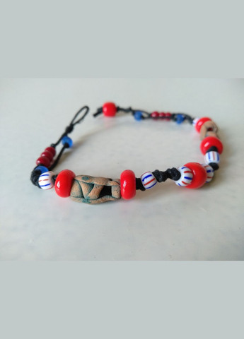 Керамический браслет ручной работы с чешским стеклянным бисером №1 Коти&Ангели (302450802)