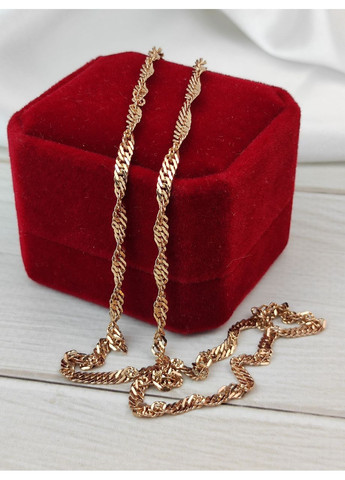 Срібний ланцюжок 925 проби в позолоті Сінгапур 45 см No Brand (367089327)