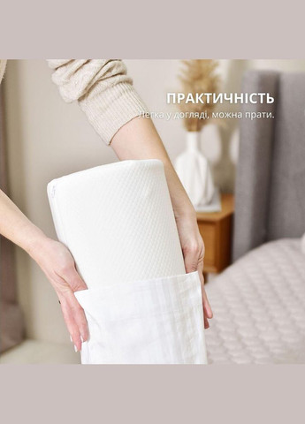 Наволочка для подушка валик 32х68 см сатин белый в полоску натуральный хлопок белый в полоску IDEIA (334726918)