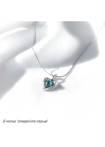 Ланцюжок сріблястий мінімалістичний з блакитним кристаликом кольє з підвіскою класичний милий кавай чокер намисто кокетт лоліта No Brand (307288335)