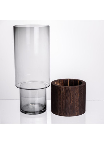 Ваза для квітів кругла скляна 30.5 (см) декоративна ваза 2.5 (л) із товстого скла HP-19-162-1 Yiwu (371161236)