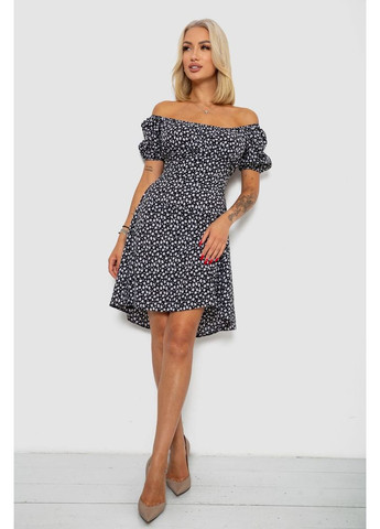 Черное платье софт с принтом,, 230r0105 Ager