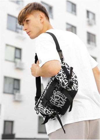 Большая мужская поясная сумка бананка DynamicDart принт "Graphity" (R-80411715m-VS) Sambag (302450476)