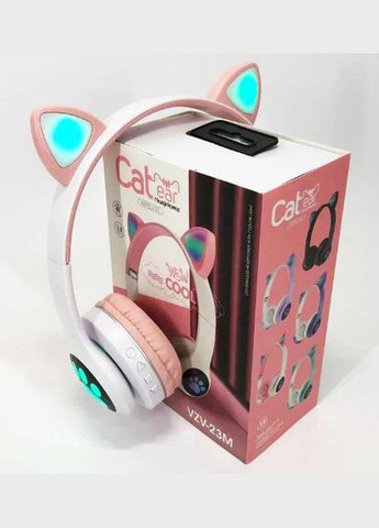 Бездротові дитячі Bluetooth навушники Ear VZV-23M з котячими вушками Рожеві Cat (358885596)