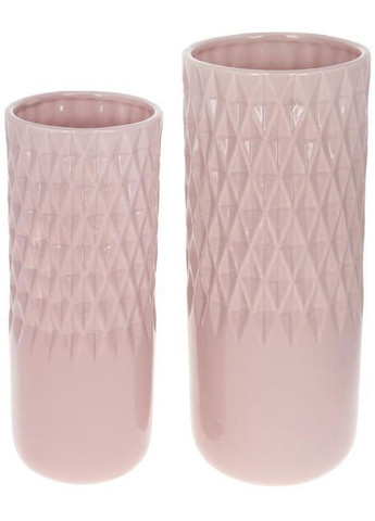 Ваза керамическая "Stone Flower" 10.5x10.5x26см пепел розы глянец Bona (329898110)