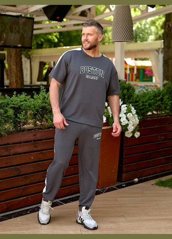 Сірий демісезонний костюм (брюки, футболка) Fashion