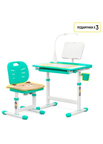 Парта зі стільцем (стіл+стілець+полиця+лампа) Green (Evo-17 Z Ergo) Evo-Kids (стіл+стілець+полиця+лампа) Green (370014663)