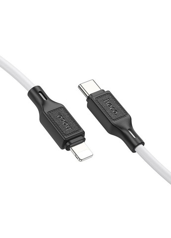 Дата кабель X90 Cool silicone Type-C to Lightning 20W (1m) Black Hoco (386034154)