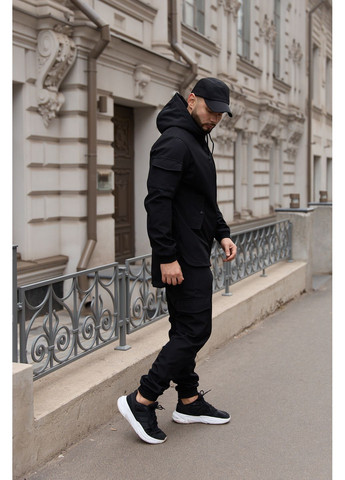 Мужской утепленный костюм из Softshell - защита от ветра и влаги, комфорт в холодную и морозную погоду черный Intruder soft shell (359381184)